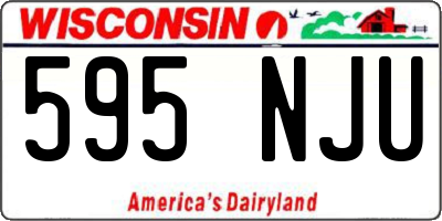 WI license plate 595NJU