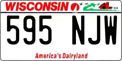 WI license plate 595NJW