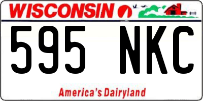 WI license plate 595NKC