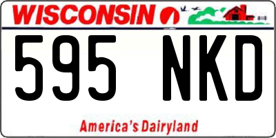 WI license plate 595NKD