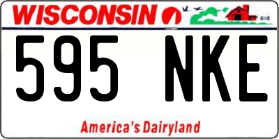 WI license plate 595NKE