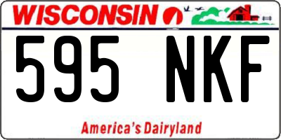 WI license plate 595NKF
