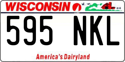 WI license plate 595NKL