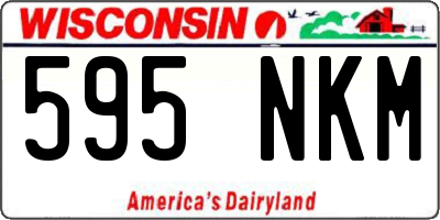 WI license plate 595NKM