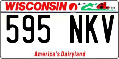 WI license plate 595NKV