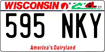 WI license plate 595NKY