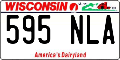 WI license plate 595NLA