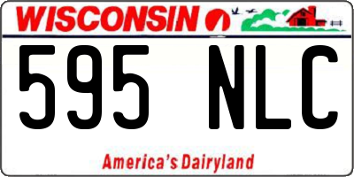WI license plate 595NLC