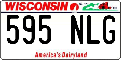 WI license plate 595NLG