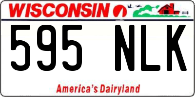 WI license plate 595NLK