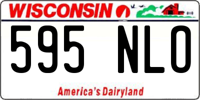 WI license plate 595NLO