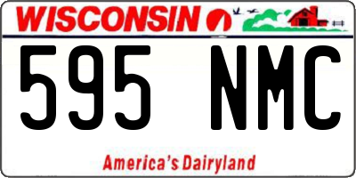WI license plate 595NMC