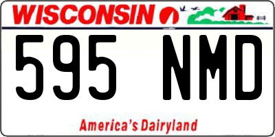WI license plate 595NMD