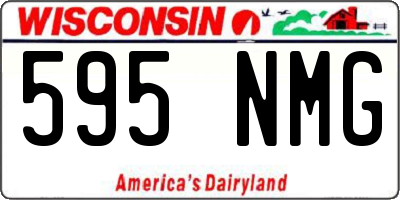 WI license plate 595NMG