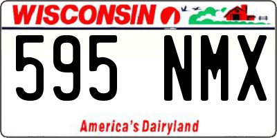 WI license plate 595NMX