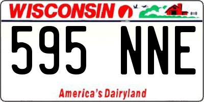 WI license plate 595NNE