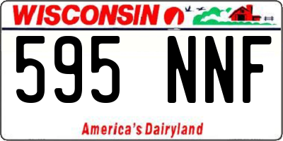 WI license plate 595NNF