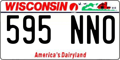 WI license plate 595NNO
