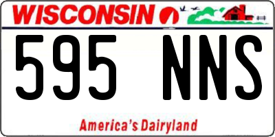 WI license plate 595NNS