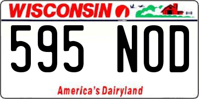 WI license plate 595NOD