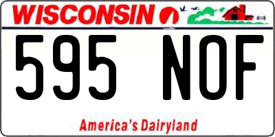 WI license plate 595NOF