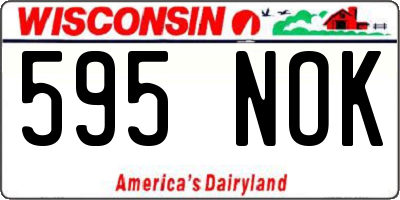 WI license plate 595NOK
