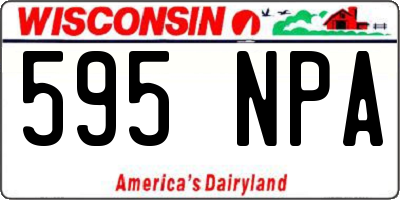 WI license plate 595NPA