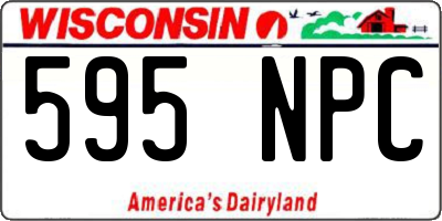 WI license plate 595NPC