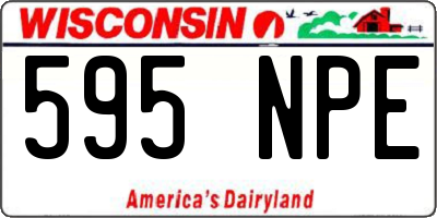WI license plate 595NPE