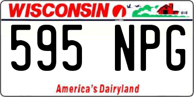 WI license plate 595NPG