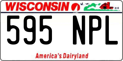 WI license plate 595NPL