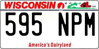 WI license plate 595NPM