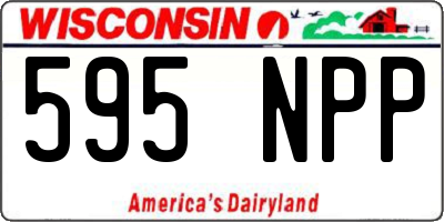 WI license plate 595NPP