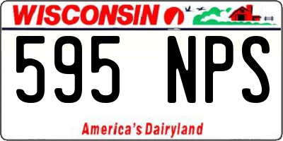 WI license plate 595NPS