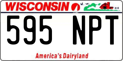 WI license plate 595NPT
