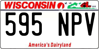 WI license plate 595NPV