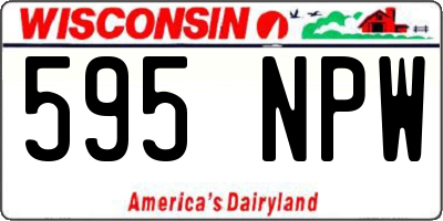 WI license plate 595NPW