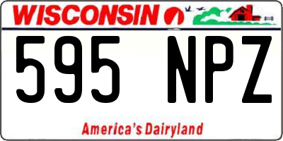 WI license plate 595NPZ