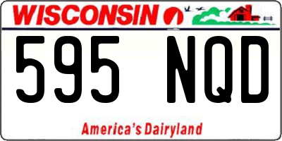 WI license plate 595NQD