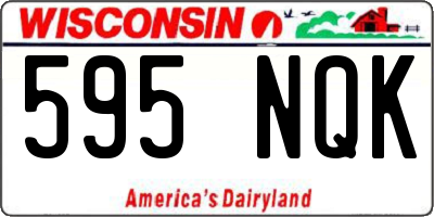 WI license plate 595NQK