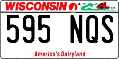 WI license plate 595NQS