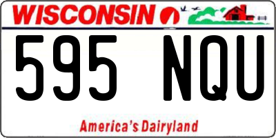 WI license plate 595NQU