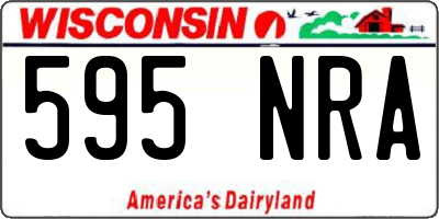 WI license plate 595NRA