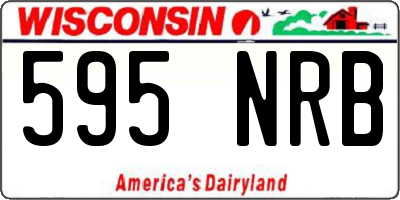 WI license plate 595NRB