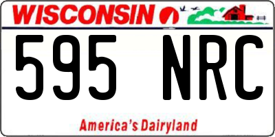 WI license plate 595NRC