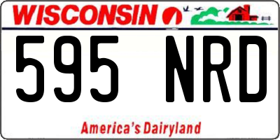 WI license plate 595NRD