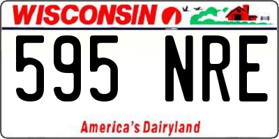 WI license plate 595NRE