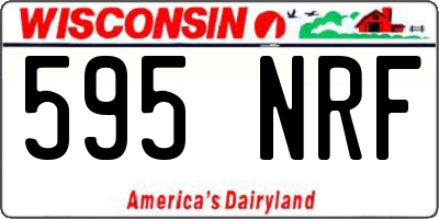 WI license plate 595NRF