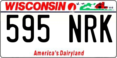 WI license plate 595NRK