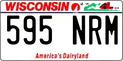 WI license plate 595NRM